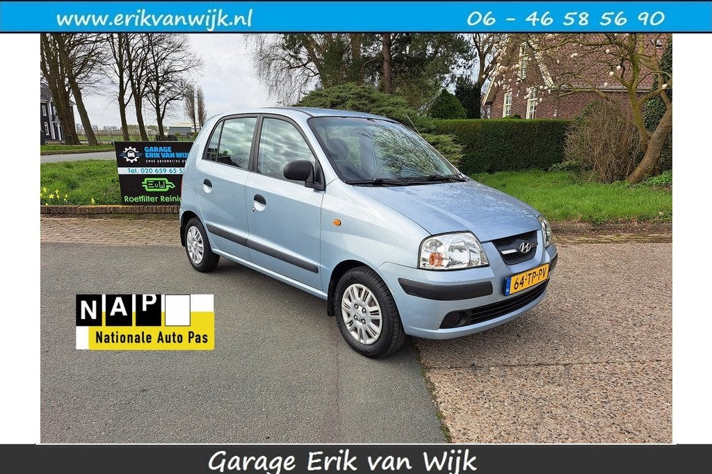 Hyundai Atos 1.1i Active Sense 5 deurs Airco (bj 2006), Voorwielaandrijving, 31 €/maand, 4 cilinders, Metallic lak