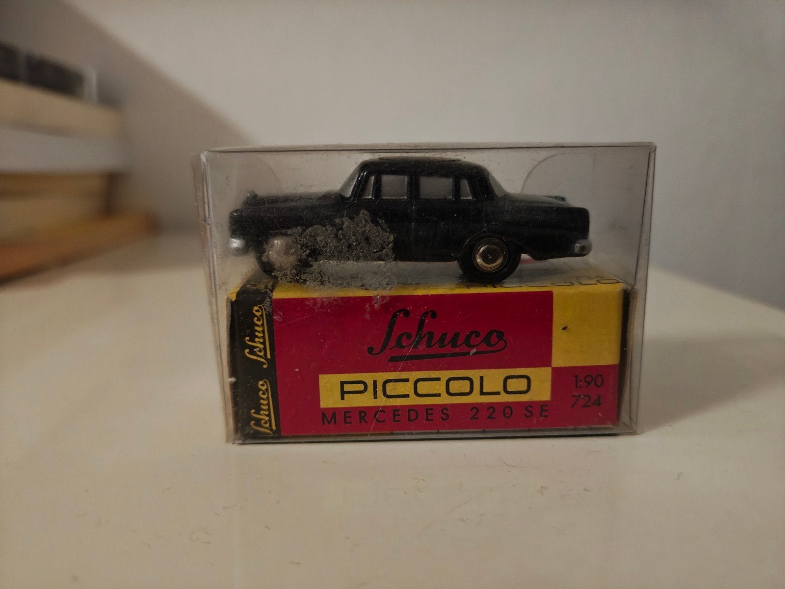 Schuco Piccolo Mercedes 220 SE Zwart (modelnr. 724), Ophalen of Verzenden, Nieuw, Auto
