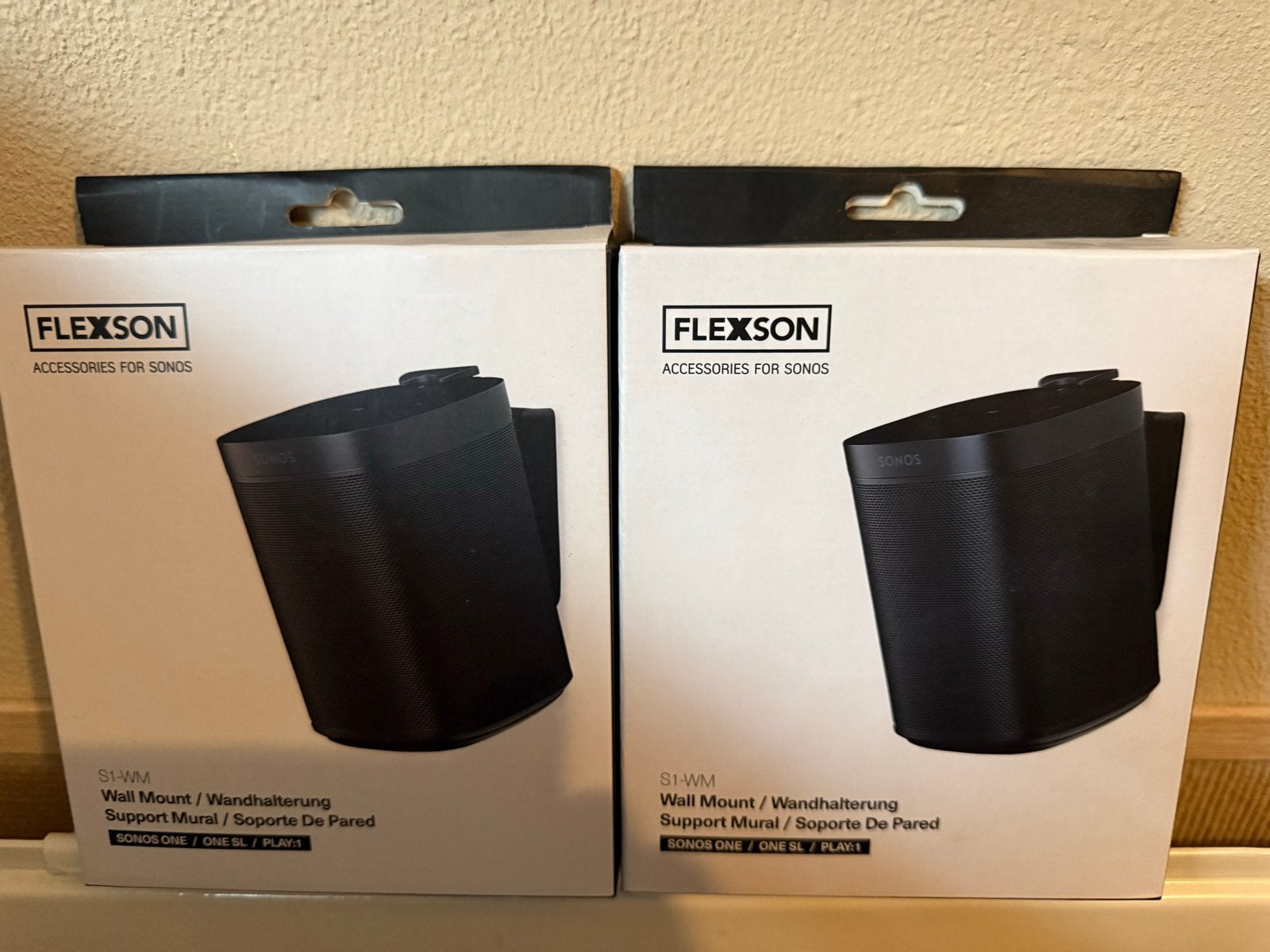 Flexson S1-WM Muurbeugel voor Sonos One, One SL, Play:1 (2 s