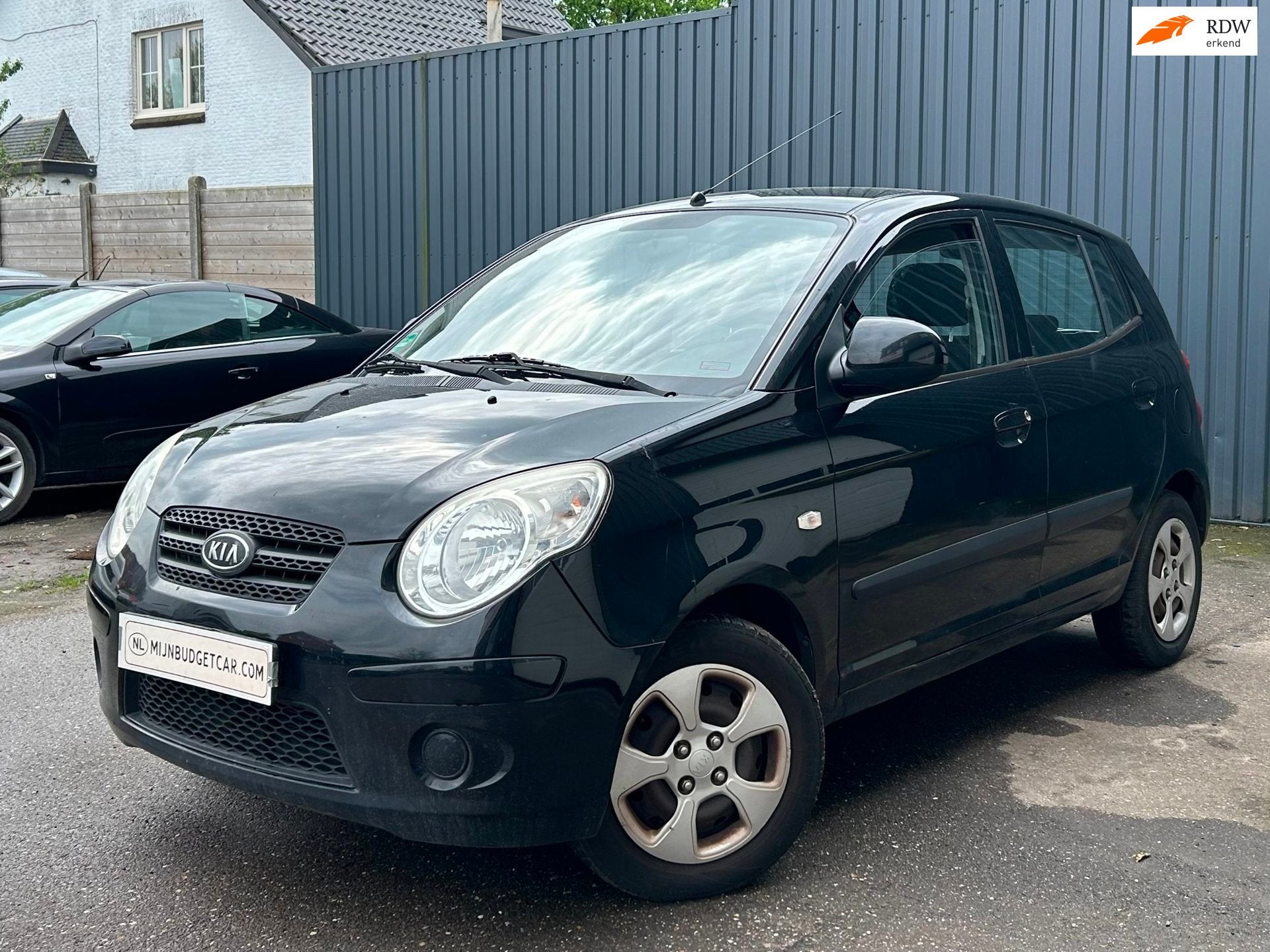 Kia Picanto 2009 Airco 1.1 Benzine Top Staat, Auto's, Kia, Gebruikt, 4 cilinders, 400 kg, Zwart