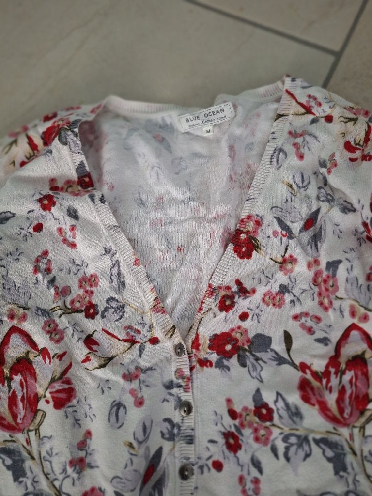 gebloemd vest, Blue Ocean, Ophalen of Verzenden, Zo goed als nieuw, Maat 38/40 (M)