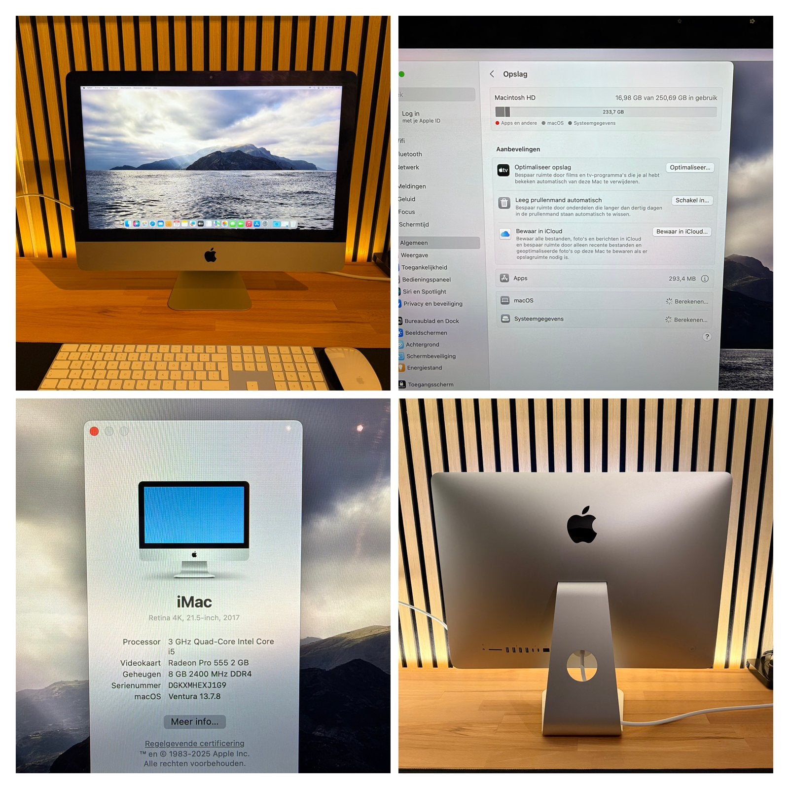Apple iMac 21,5" Retina 4K (2017), i5, 8 GB, 256 GB, IMac, Ophalen of Verzenden, Zo goed als nieuw, 3 tot 4 Ghz