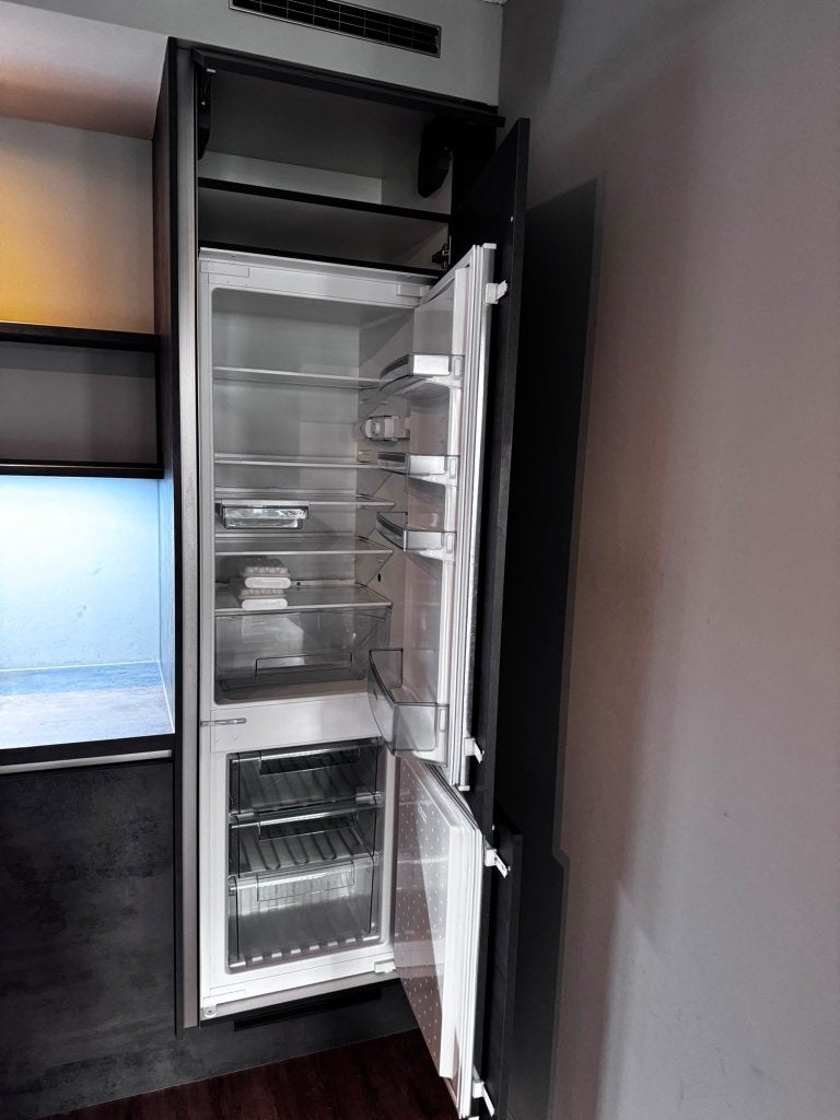 Moderne donkergrijze betonlook eilandkeuken GEDEMONTEERD, Overige typen, Ophalen of Verzenden, Zo goed als nieuw, Kunststof