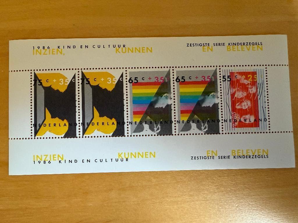 Kinderpostzegels 1986 55+25ct 65+35ct 65+35ct nvph 1366, Postzegels en Munten, Postzegels | Nederland, Ophalen of Verzenden, Na 1940