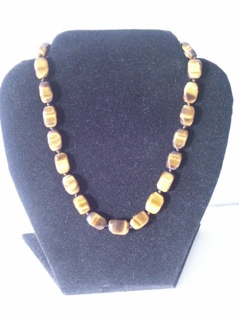 Tijgeroog Ketting, Ophalen of Verzenden, Gebruikt, Bruin, Steen of Mineraal