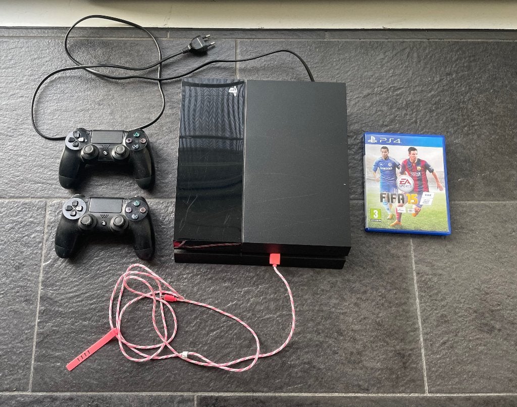 Playstation 4 Console - incl. 2 Controllers (1x stickdrift), Spelcomputers en Games, Ophalen, Met 2 controllers, Original, 500 GB