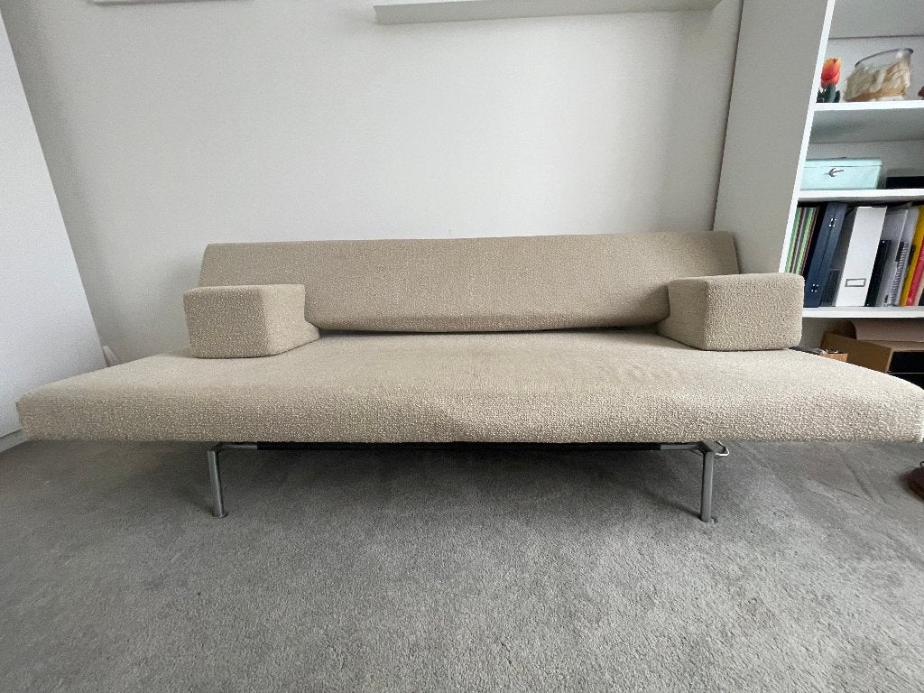 Pastoe Martin Visser bank - vintage design - crème bouclé, Gebruikt, 150 tot 200 cm, Vintage, Driepersoons