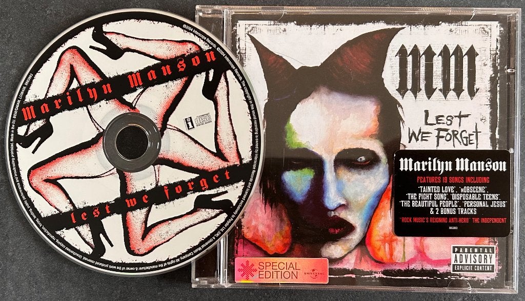 MARILYN MANSON - Lest we forget: The best of ( CD ), Ophalen of Verzenden, Zo goed als nieuw