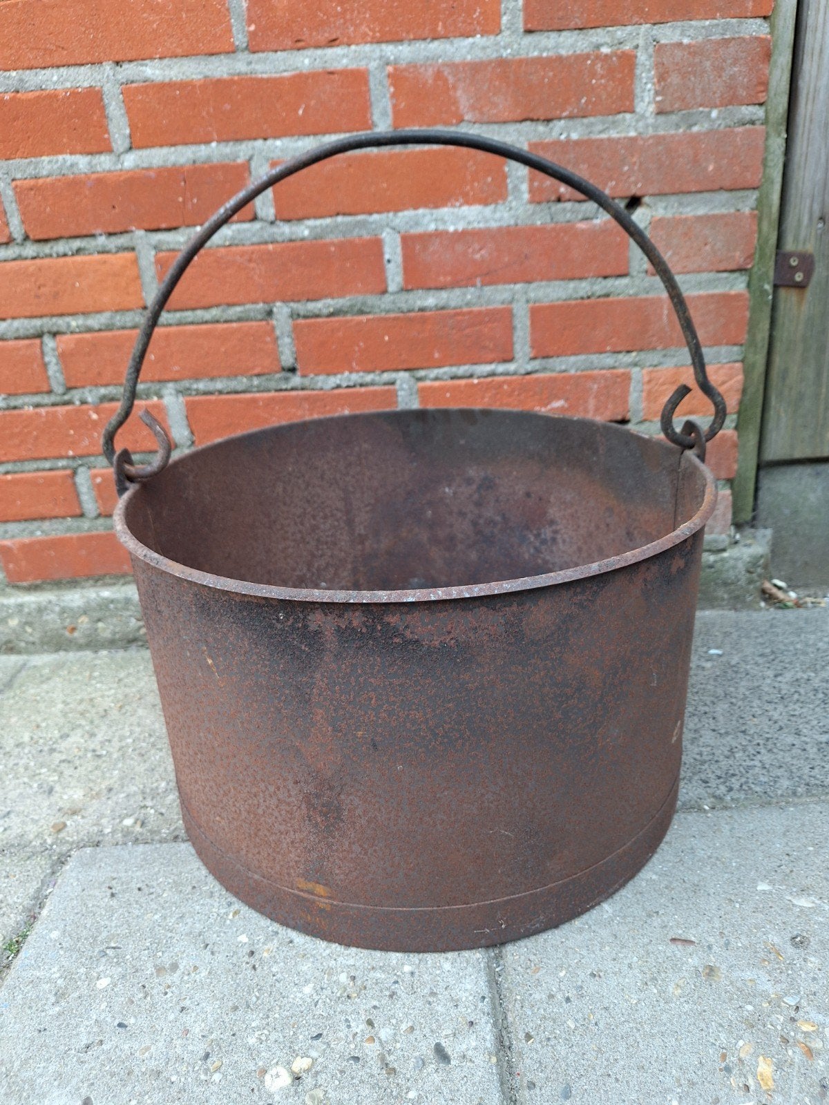 Antieke ijzeren Heksenketel, Tuin en Terras, Bloembakken en Plantenbakken, Ophalen, Gebruikt, Minder dan 30 cm, Minder dan 60 cm