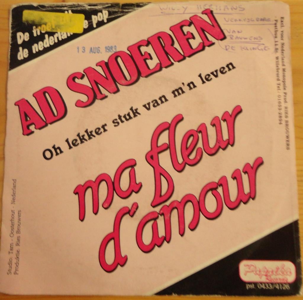 Ad Snoeren > Ma fleur d:amour, Ophalen of Verzenden, Gebruikt, Nederlandstalig