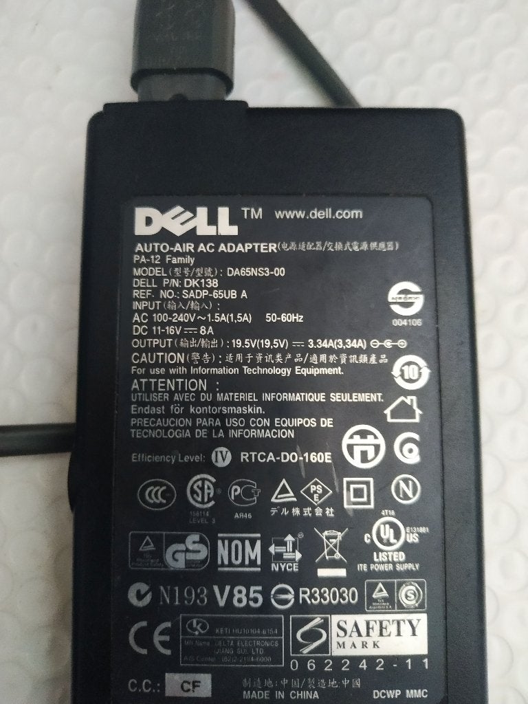 Original Dell HA130PM160 AC-adapter 130W, Computers en Software, Laptop-opladers, Ophalen of Verzenden, Zo goed als nieuw, Dell