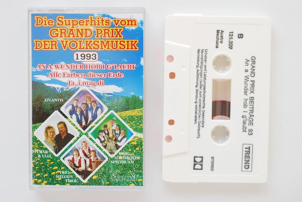 Grand prix Volksmusik 1993 - Cassettebandje, Cd's en Dvd's, Cassettebandjes, Tweedehands, Verzenden, Tweedehands, 1 bandje