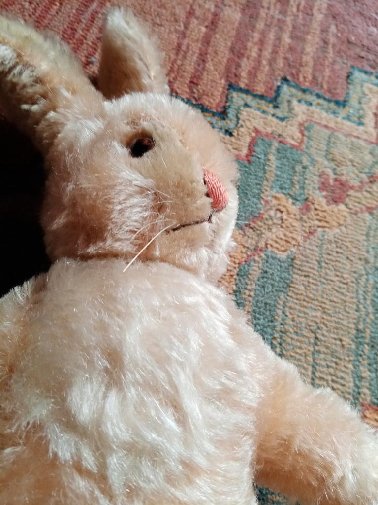 Oude Steiff Konijn Knuffel met Beweegbaar Hoofd, Ophalen of Verzenden, Gebruikt