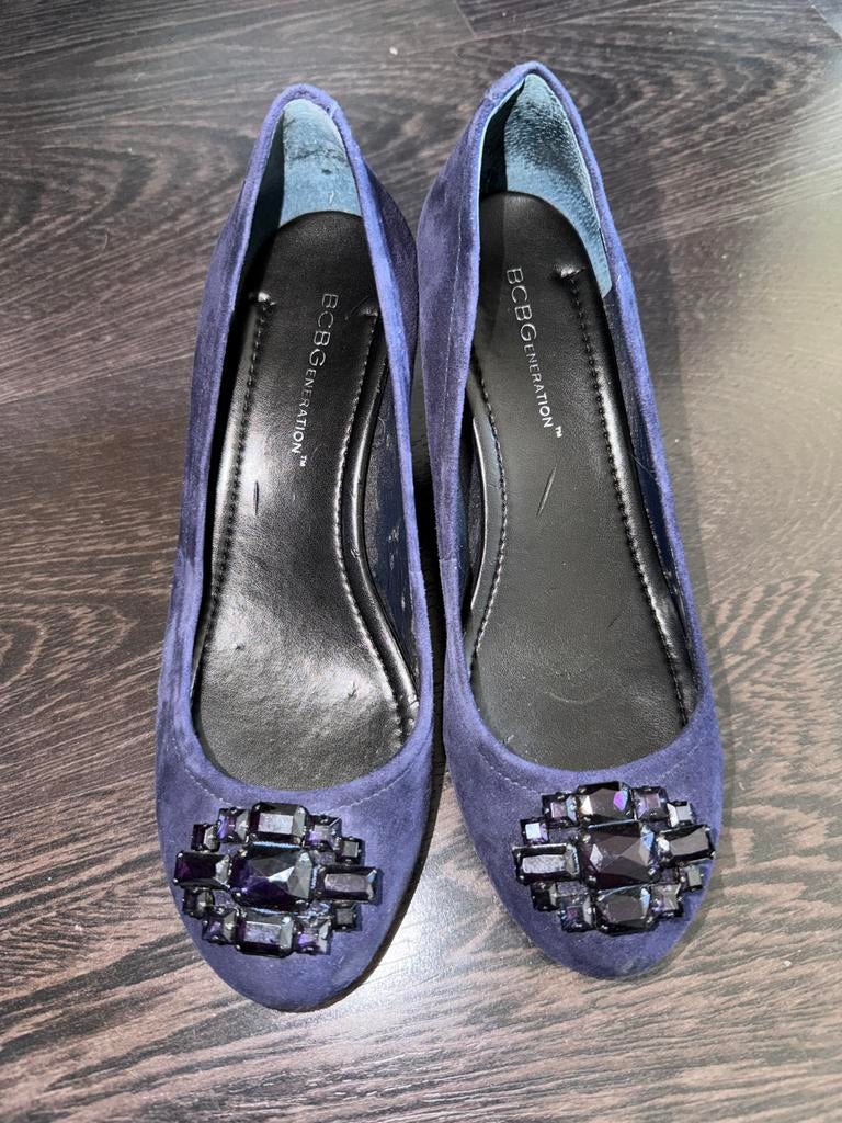 BCBG schoenen mt 36, Ophalen of Verzenden, Gedragen, Blauw, Schoenen met lage hakken