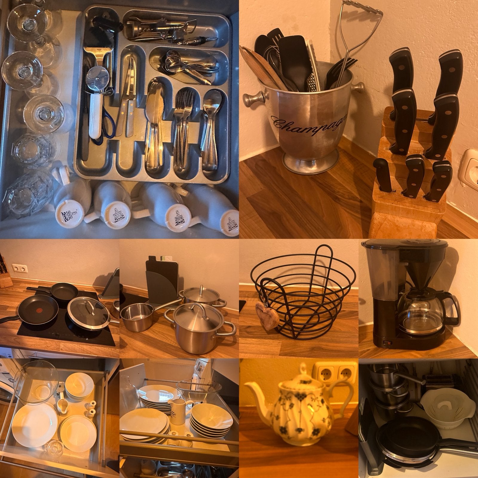 Keukenspullen compleet B&B keuken inhoud weinig gebruik, Ophalen, Zo goed als nieuw