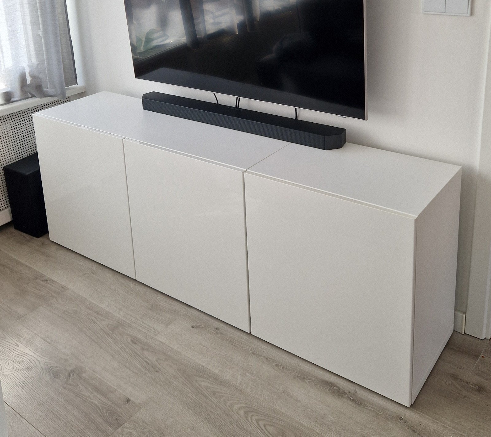 Tv meubel dressoir wit IKEA BESTA, Ophalen, 150 tot 200 cm, Zo goed als nieuw, Minder dan 100 cm