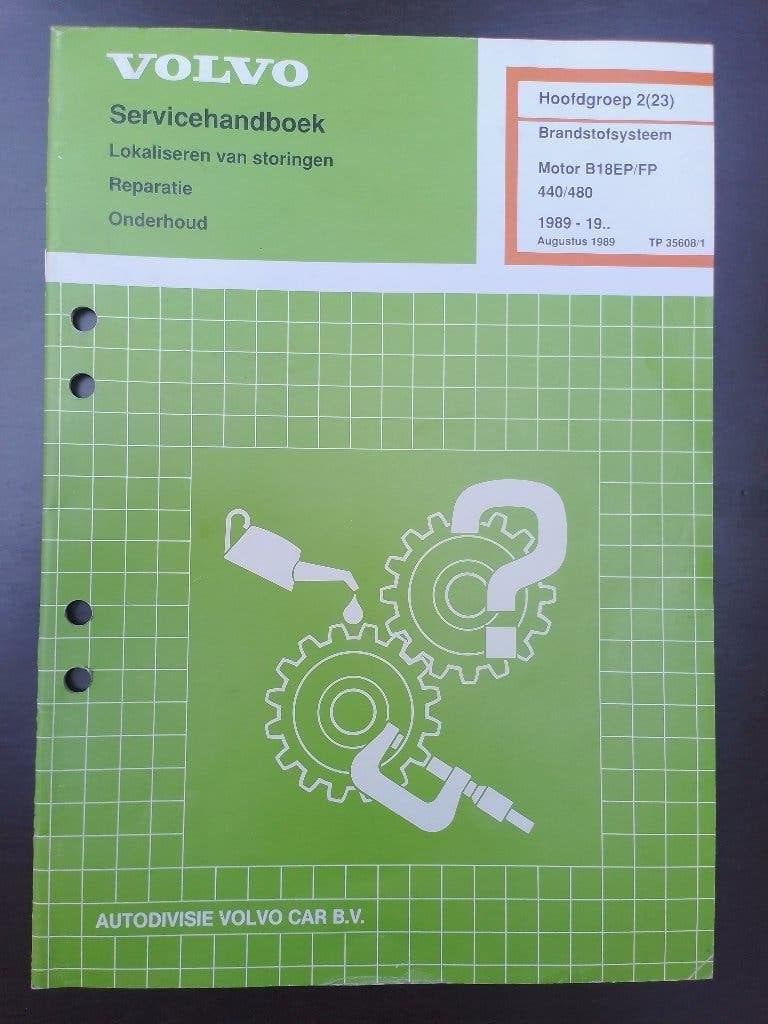 Volvo 440 - 480 B18 EP/FP dealer werkplaatsboek inspuiting, Ophalen of Verzenden, Gelezen, Volvo