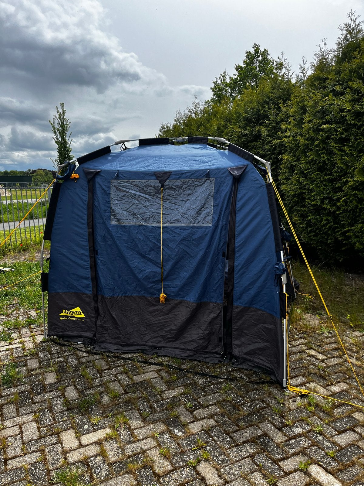 Khyam Motor-Dome Tourer Tent - Blauw, Caravans en Kamperen, Ophalen, Gebruikt, Tot en met 4