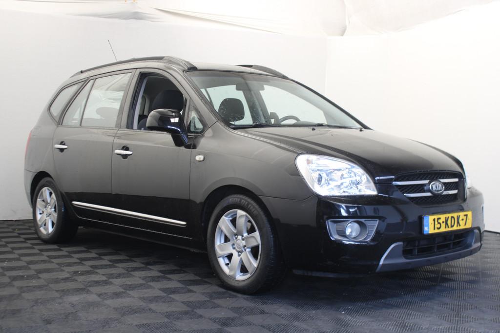 Kia Carens 2.0 CVVT X-ecutive (bj 2009), Auto's, Kia, Voorwielaandrijving, Stof, Gebruikt, Zwart
