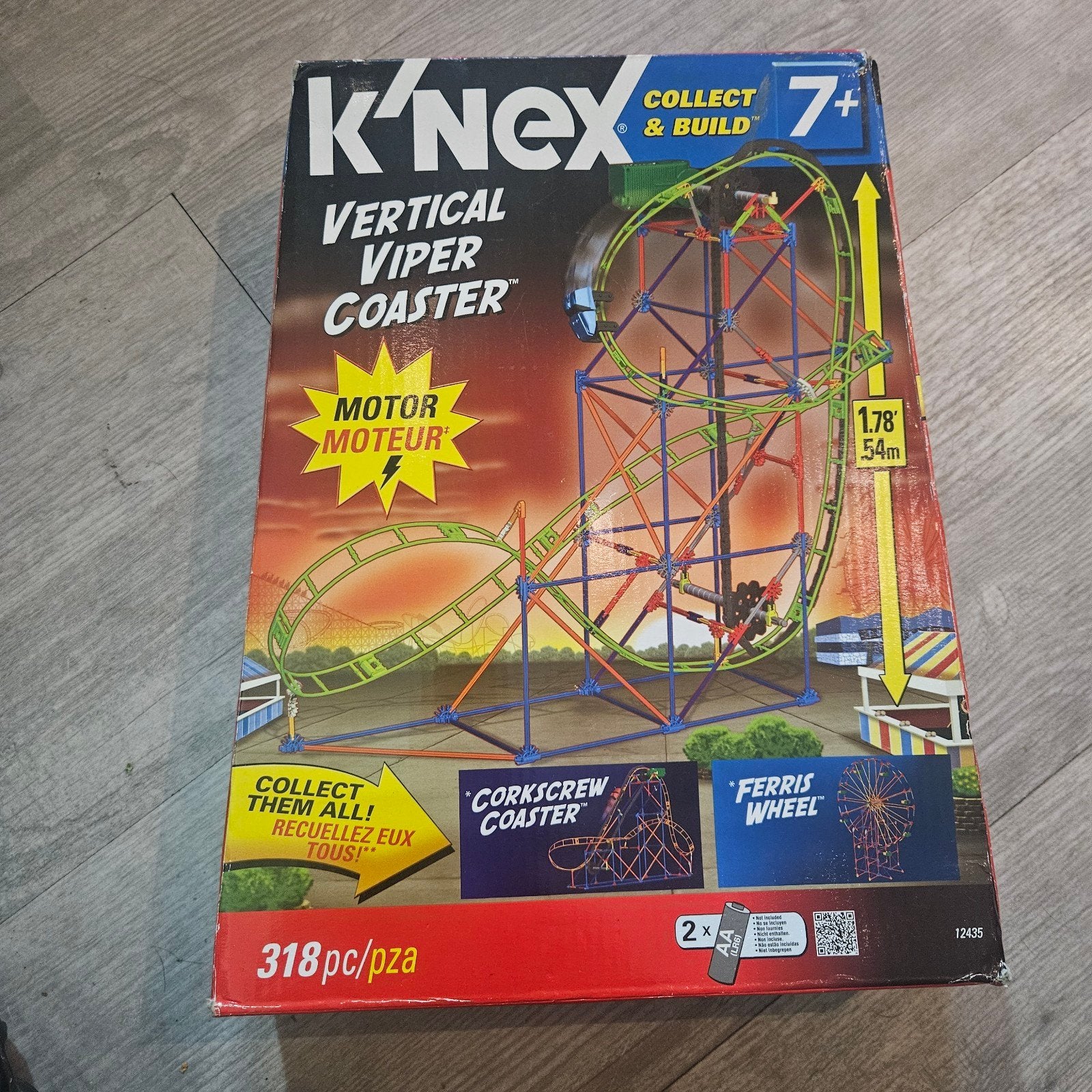 K'nex Vertical Viper Coaster - Bouw je eigen achtbaan!, Ophalen of Verzenden, Gebruikt, K'nex