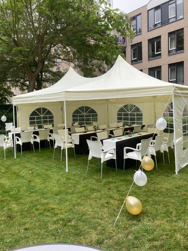 PARTY PAGODE TENT, Tuin en Terras, Ophalen, Opvouwbaar, 2 meter of meer, Zo goed als nieuw