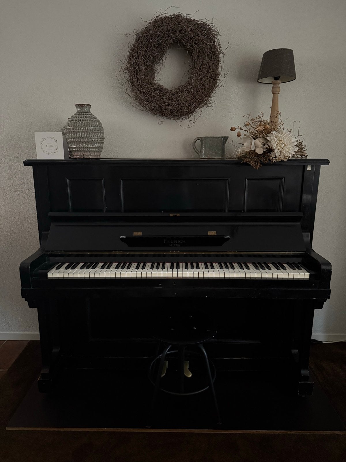 Feurich Leipzig Piano - Zwart, Ophalen, Gebruikt, Zwart, Piano