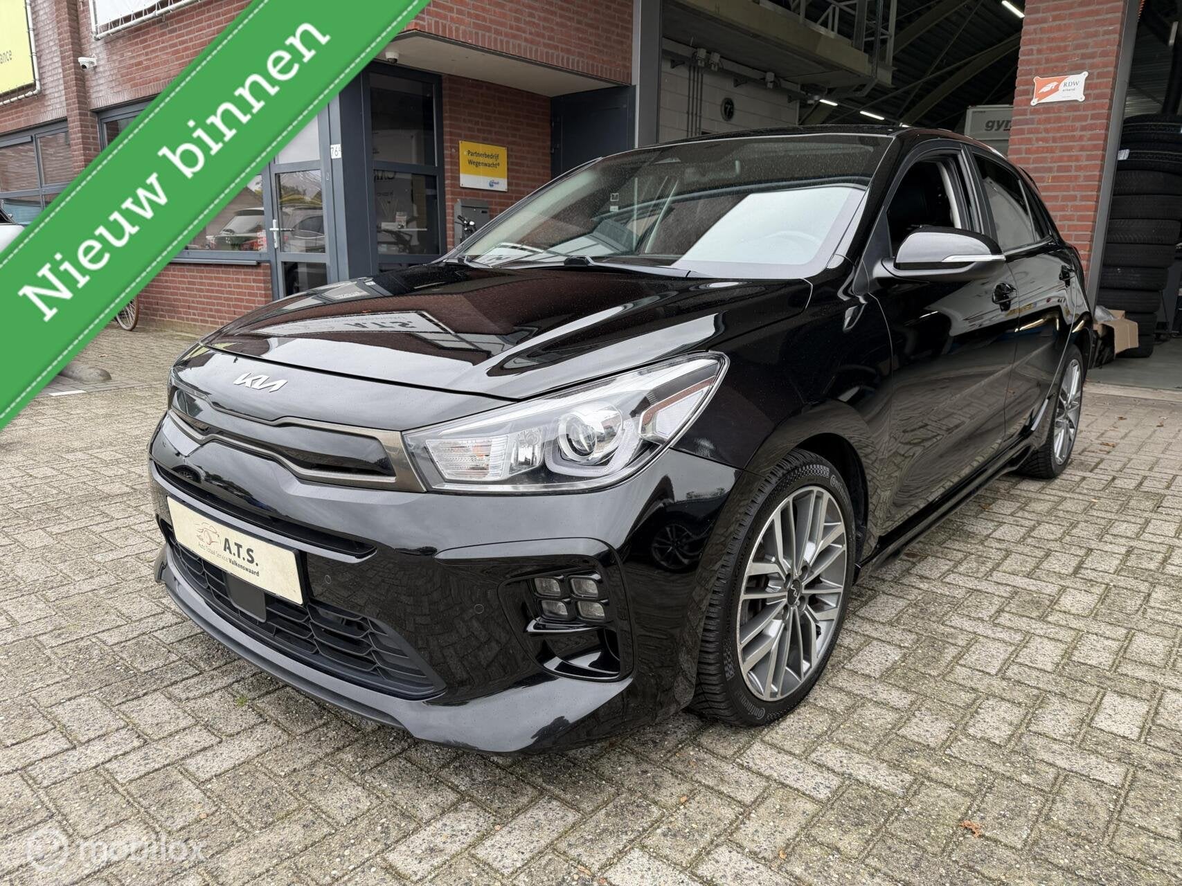 Kia Rio 1.0 T-GDi MHEV GT-Line AUTOMAAT*LED*CAMERA*CRUISE*, Gebruikt, Zwart, Leder, Bedrijf