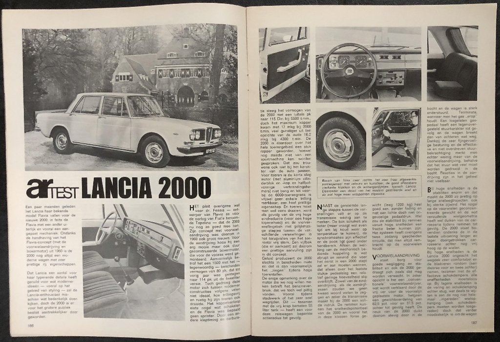 Lancia 2000 ( Flavia ) testen in Autovisie ea, Gelezen, Ophalen of Verzenden, Overige merken, Autovisie