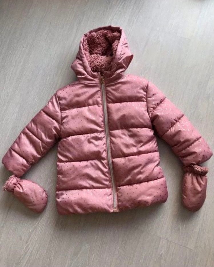 Winterjasje + wanten (gevoerd)maat 86, Kinderen en Baby's, Ophalen of Verzenden, Zo goed als nieuw, Meisje, Jasje