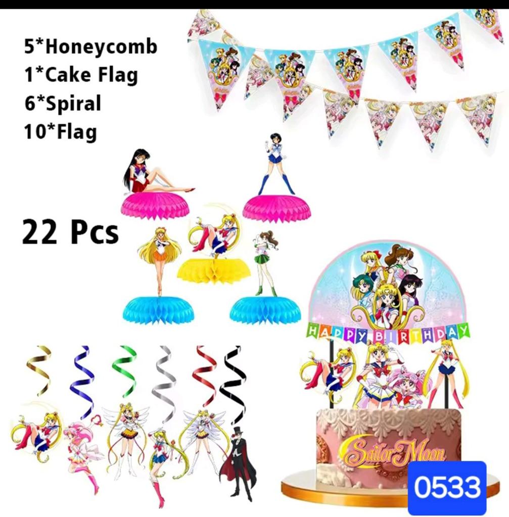 Sailor Moon Feestdecoratie Set - 22 Stuks Nieuw, Ophalen, Nieuw, Versiering, Verjaardag