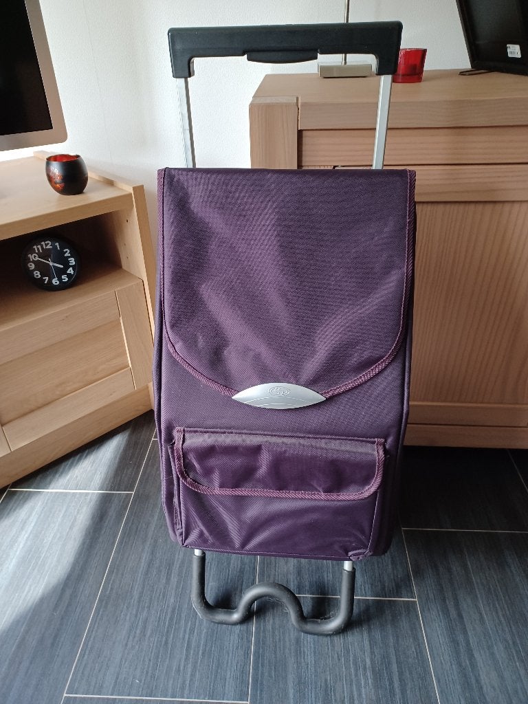 Boodschappen Trolley, Ophalen, Uitschuifbare handgreep, 30 cm of meer, Paars