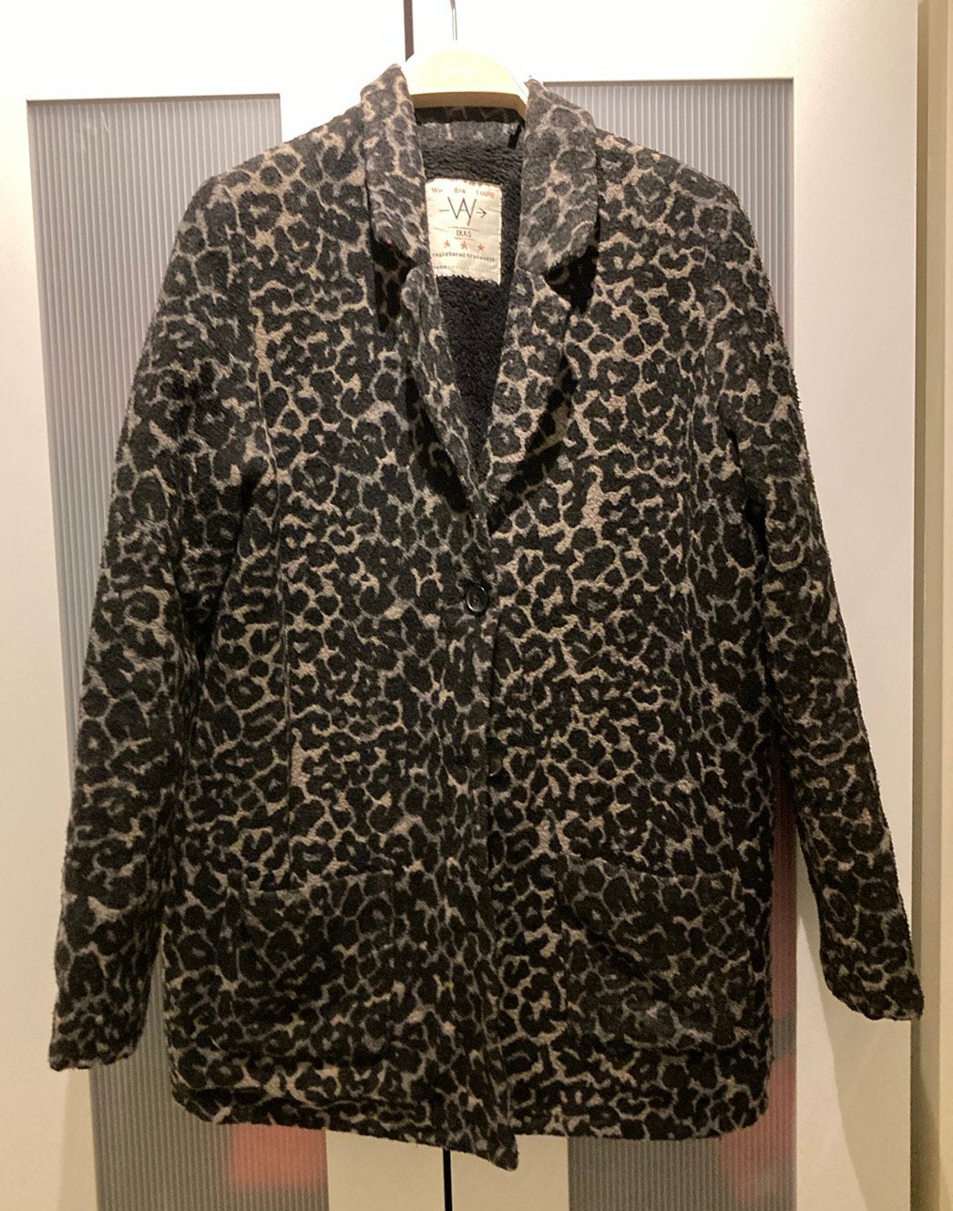 IKKS kwaliteit merk jas wolmix 40% wol teddy voering, maat L, Ophalen of Verzenden, Zo goed als nieuw, Maat 42/44 (L)
