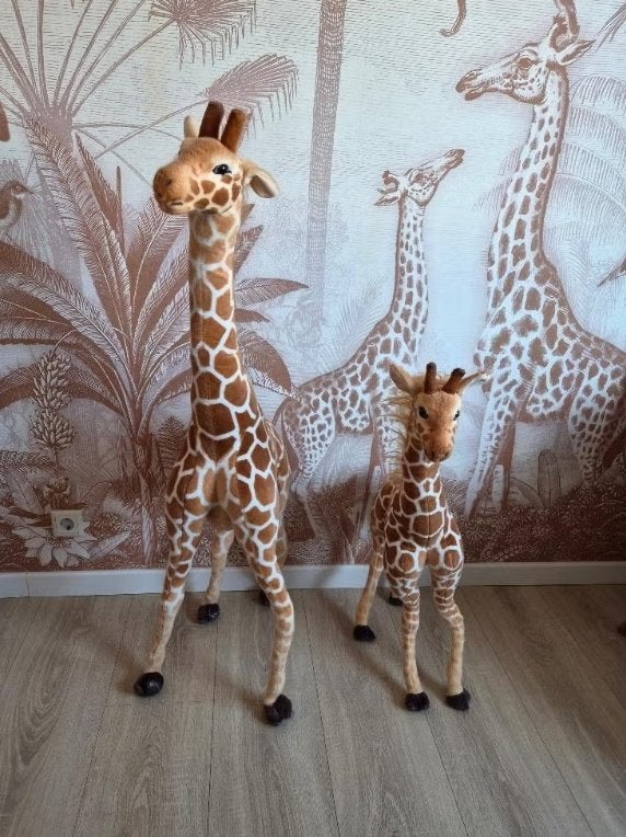 2 grote giraffen knuffels, Kinderen en Baby's, Speelgoed | Knuffels en Pluche, Ophalen of Verzenden, Zo goed als nieuw, Giraf