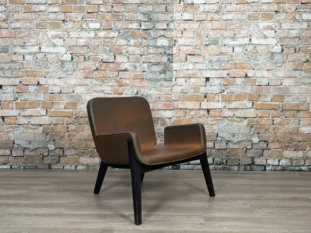 Poltrona Frau Jockey – Cognac | Poltrona Frau Style Center, Ophalen, Gebruikt, Design, 75 tot 100 cm
