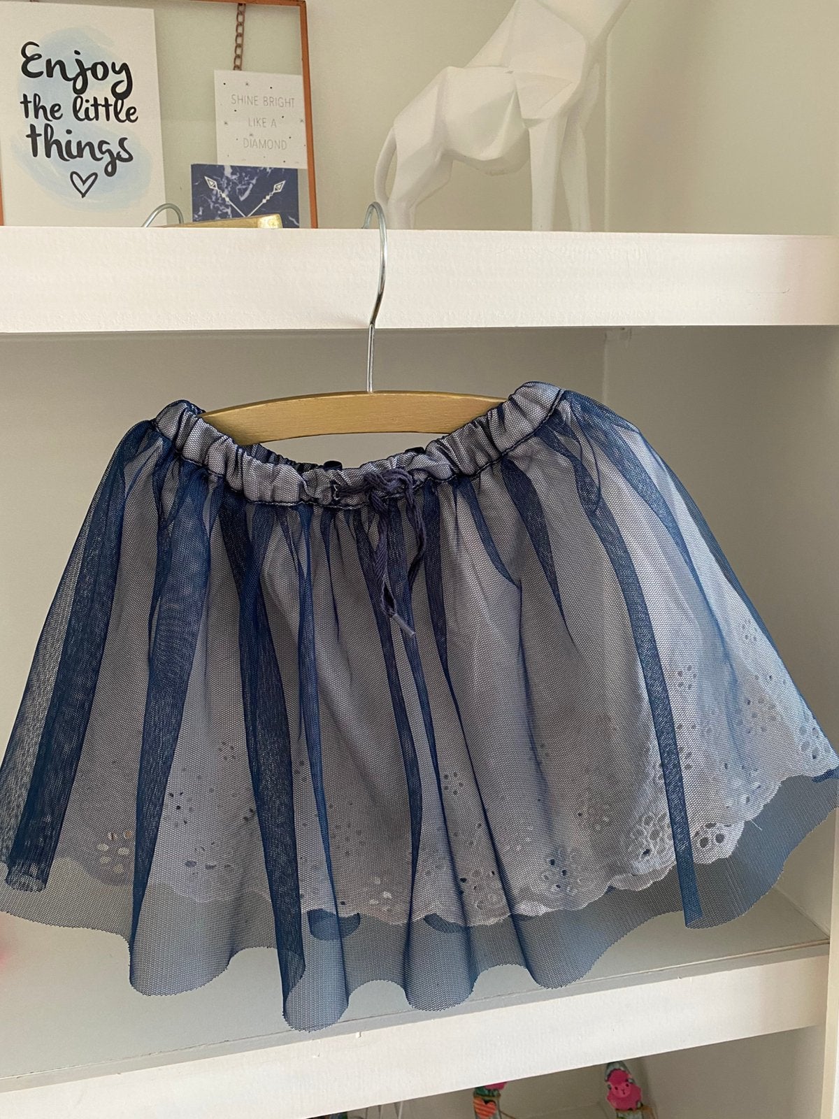 Rokje name-it broderie & tule mt 104 - 3/4 jr, Kinderen en Baby's, Kinderkleding | Maat 104, Ophalen of Verzenden, Zo goed als nieuw