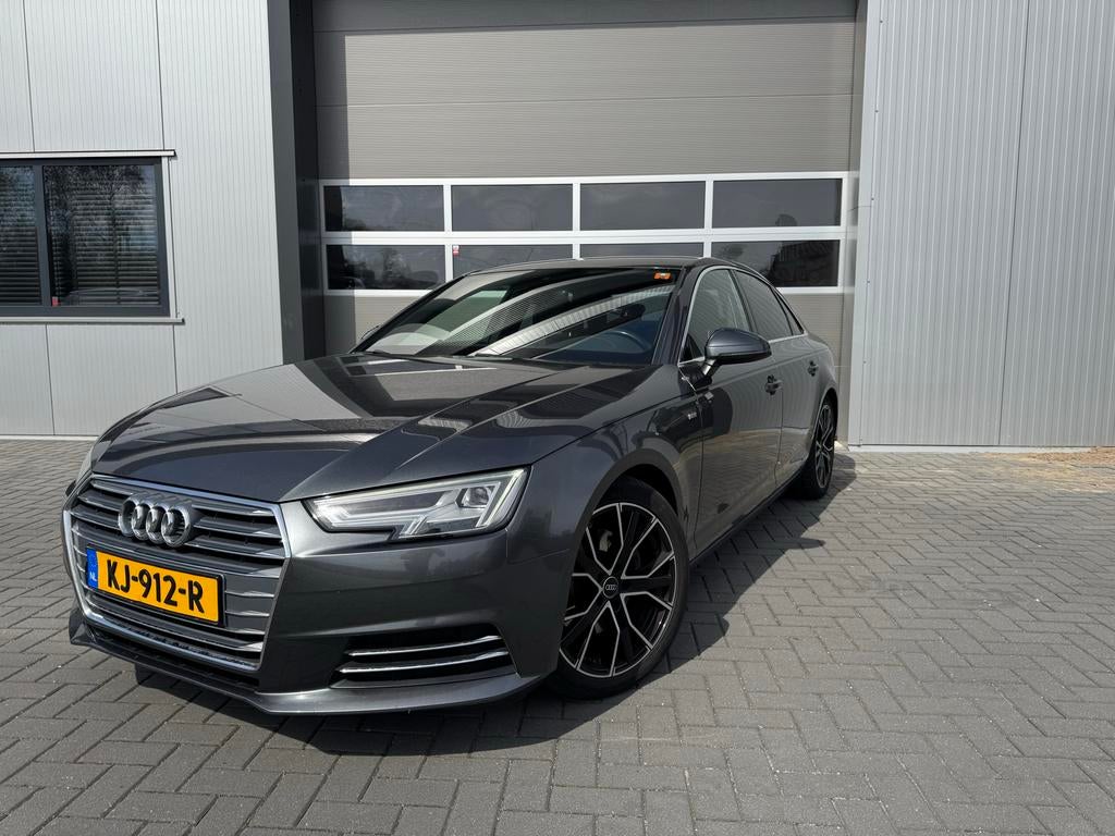 Audi A4 1.4 Tfsi 110KW AUT 2016 Grijs|NAP|Sline|LED|Trekhaak, Zwart, Origineel Nederlands, Sedan, 149 pk
