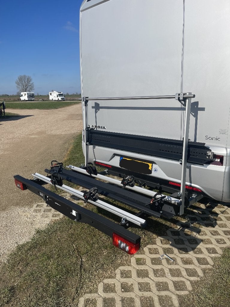 AL-KO Sawiko Vario Light – achterdrager scooter + 2 fietsen, Caravans en Kamperen, Ophalen, Zo goed als nieuw