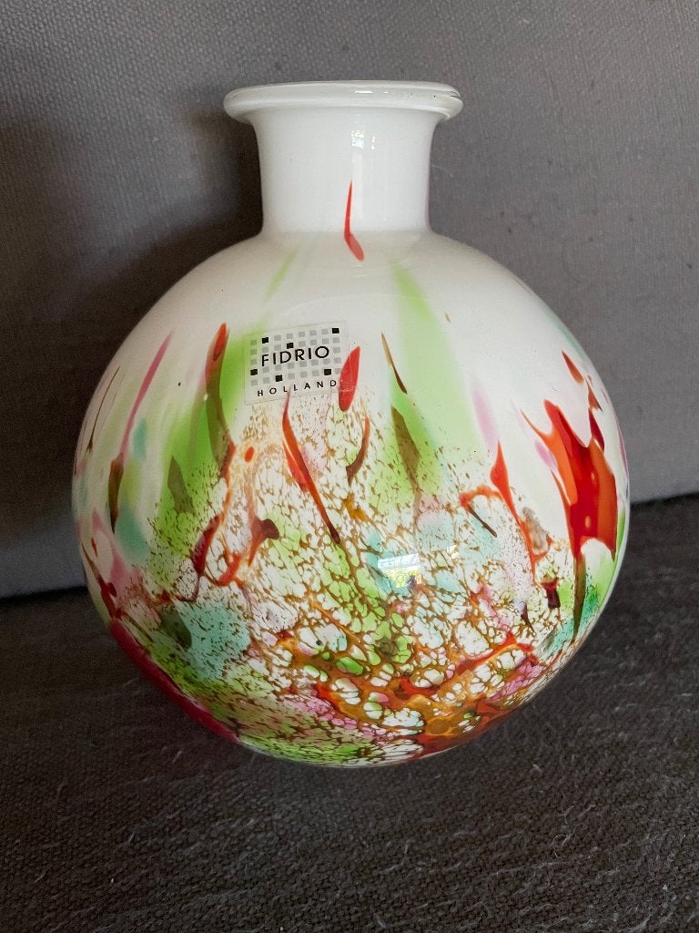 Fidrio vaas glas, Meerkleurig, Nieuw, Ophalen of Verzenden, Glas