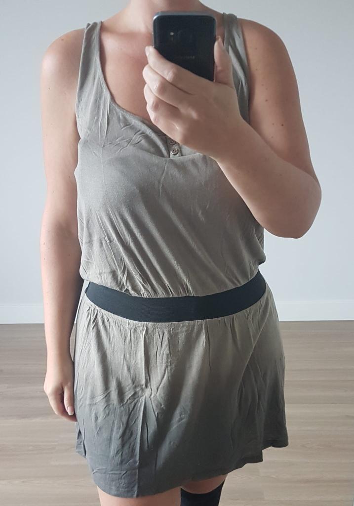 Jurk Elastische Band 42-44 3 Suisses Collection, Kleding | Dames, Verzenden, Beige, Maat 42/44 (L), Zo goed als nieuw