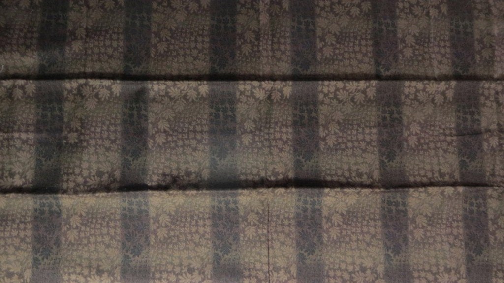 Retro Quilt Patchwork, Naai, Knutsel stof nr 3127 bladmotief, Bruin, Ophalen of Verzenden, Zo goed als nieuw, 30 tot 120 cm