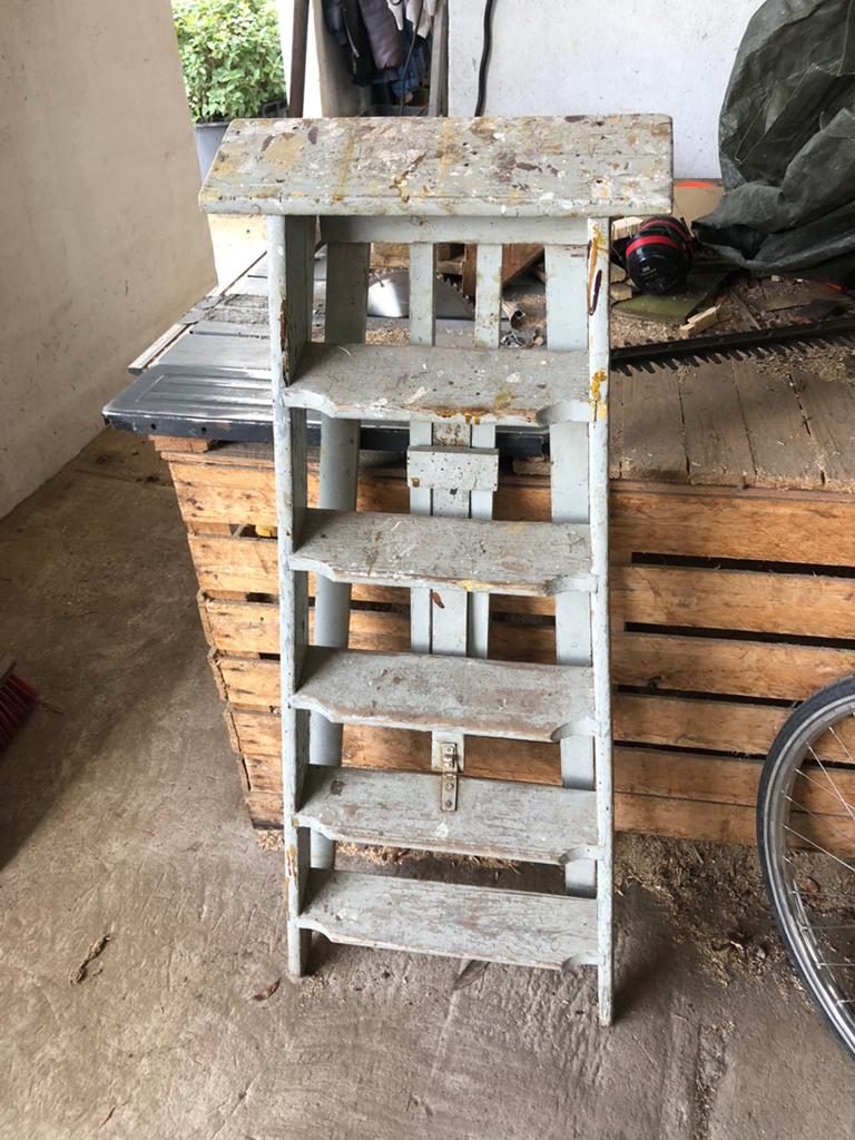 Antieke keukentrap, Doe-het-zelf en Verbouw, Ladders en Trappen, Ophalen, Zo goed als nieuw, Minder dan 2 meter