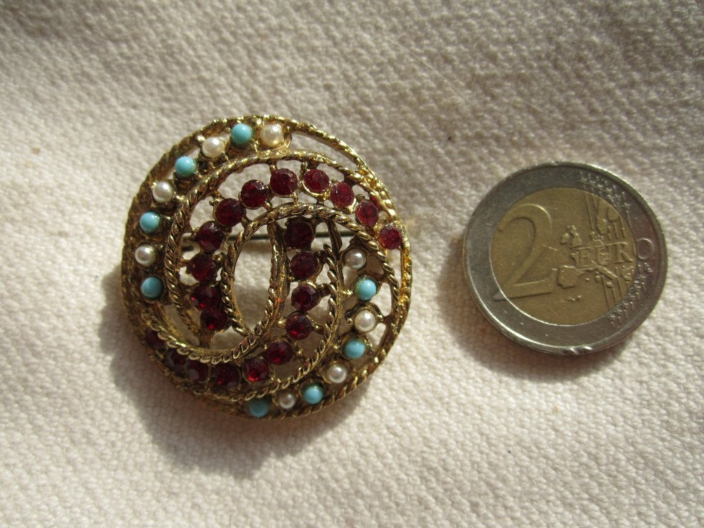 42.  Schitterende oude broche,, Ophalen, Overige materialen, Broche