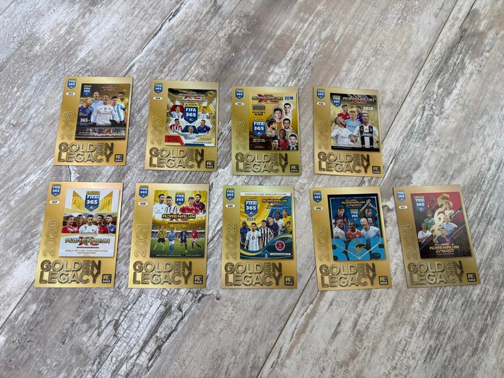 Panini FIFA 365 Adrenalyn XL Golden Legacy Voetbalplaatjes, Hobby en Vrije tijd, Stickers en Plaatjes, Zo goed als nieuw, Meerdere plaatjes