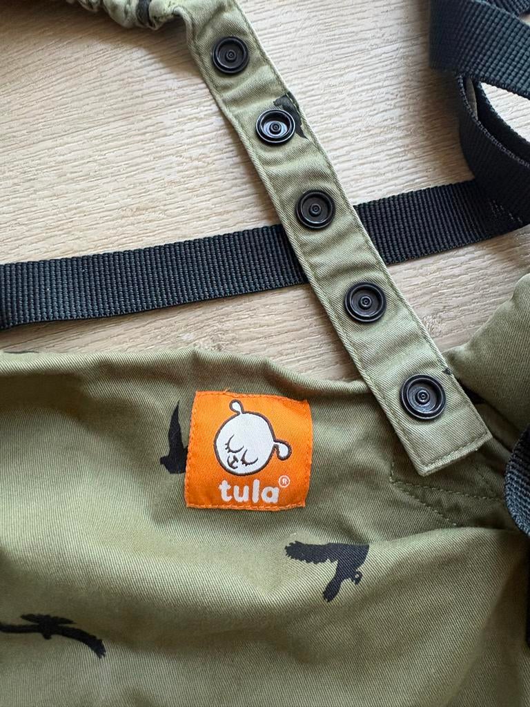 Tula Free-to-Grow draagzak - Soar (groen met vogels), Overige merken, Gebruikt, Buik of Rug, Ophalen of Verzenden