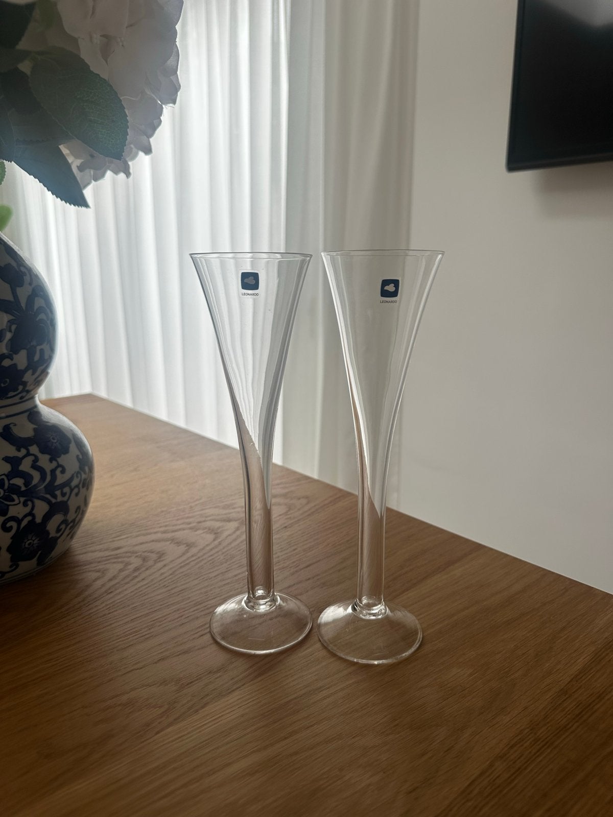 Set van 2 Vintage Leonardo Trompet Champagnefluiten, Ophalen of Verzenden