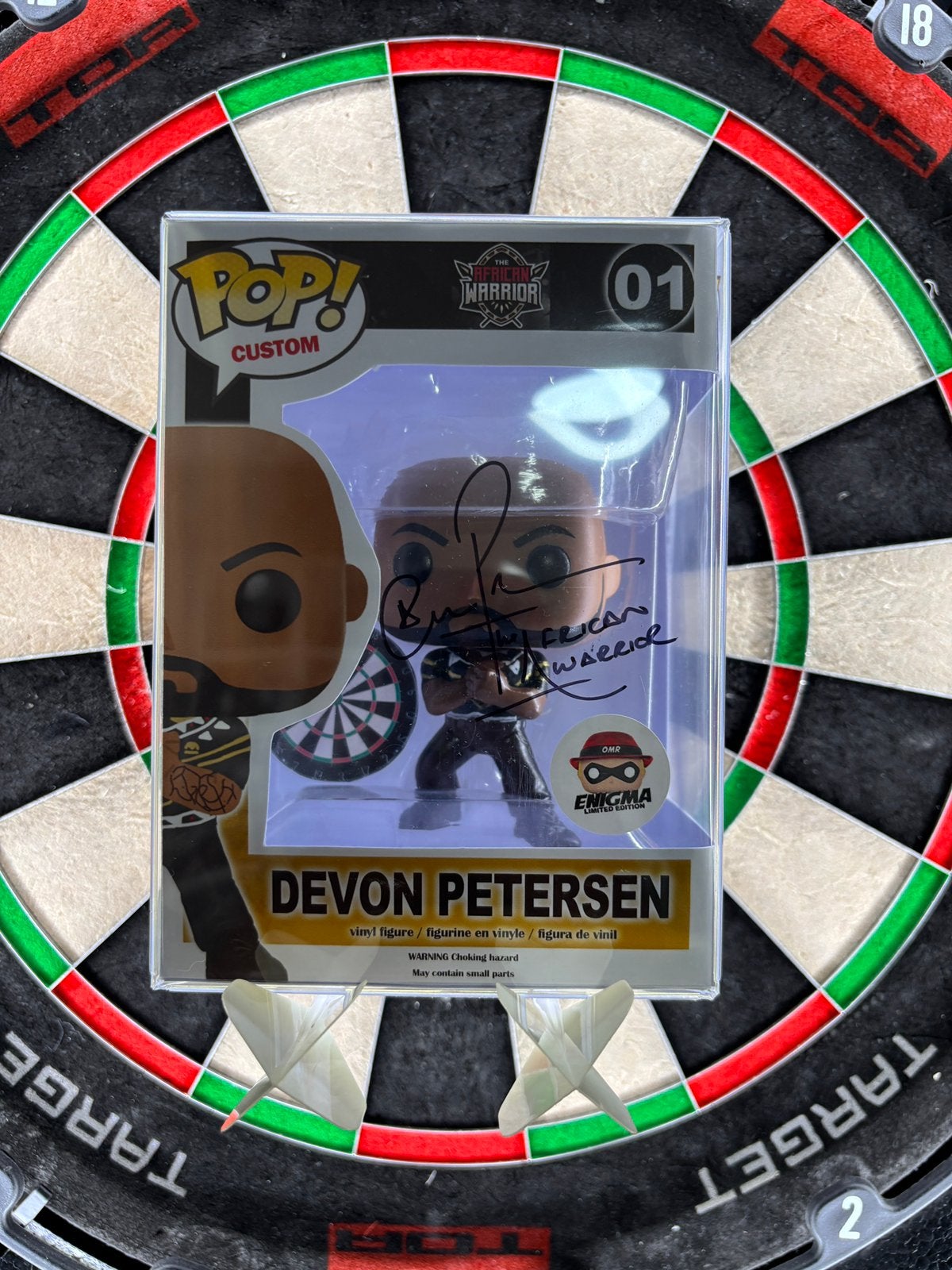 Gesigneerde Custom Funko Pop! Devon Petersen Darter, Verzamelen, Poppetjes en Figuurtjes, Ophalen of Verzenden, Zo goed als nieuw