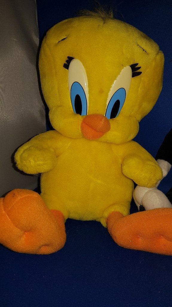 Tweety en Sylvester, knuffels, praten met elkaar! 4A40, Tweedehands verkoop, Tweedehands verkoop, Gebruikt, Overige typen