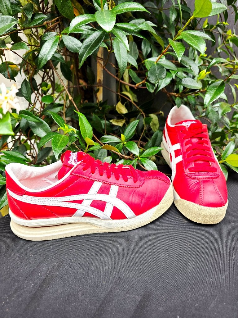 Onitsuka Tiger Corsair EX Red White Leather Sneakers, Unknown, Onitsuka Tiger Corsair, Unknown, Ophalen of Verzenden