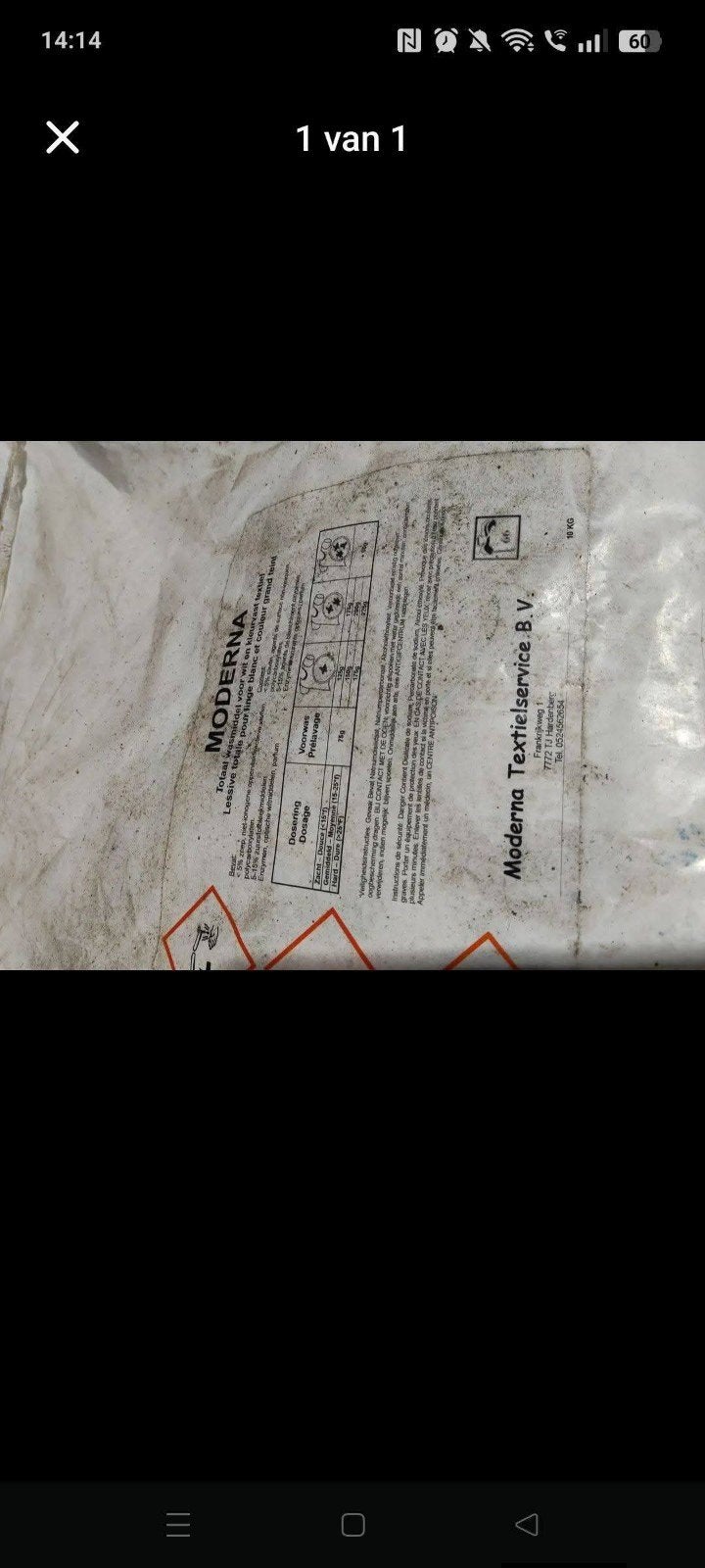 10kg waspoeder, Ophalen