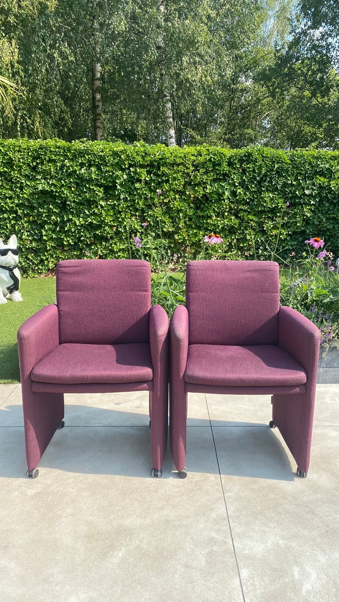 2x stoelen W.schillig paars, Huis en Inrichting, Ophalen, Gebruikt, Twee, Overige kleuren